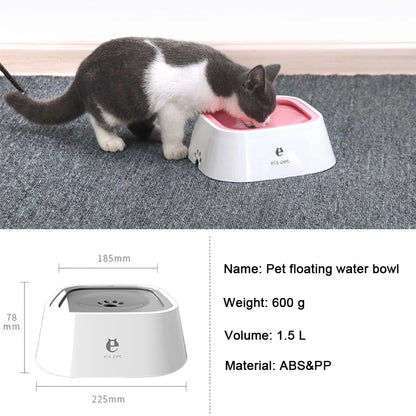 Drinking Water Bowl with Floating Design - Non-Wetting, Non-Skid, Large Capacity